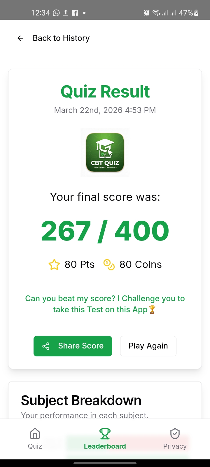 CBT Practice for JAMB & WAEC Preview 3